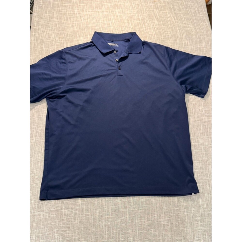 Nike Golf Dri-Fit Polo Shirt Navy Blue Athletic Men’s XXL